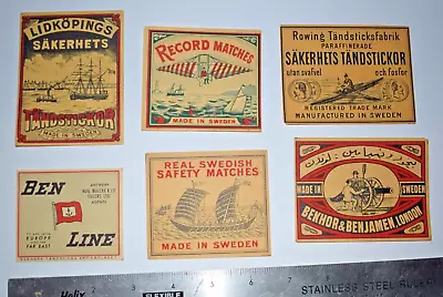 6 Pcs Sweden Matchbox Labels Packet Size • $2.50