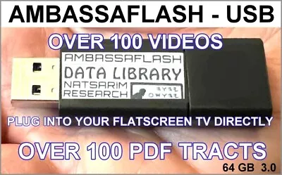 AMBASSAFLASH Digital Library 64GB USB 3.0 Flash Drive  • $35