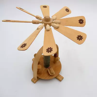 German Christmas Carved Wood Pyramid Nativity Windmill Folk Art Small Vintage • $24.98