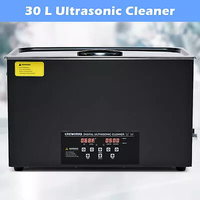 30L Black Titanium Steel Ultrasonic Cleaning Machine With Degas & Gentle Mode • $399.99