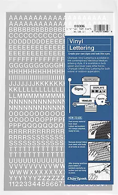 Self-Adhesive Vinyl Capital Letters And Numbers 1/4 Inches High White 610 Per • $13.05