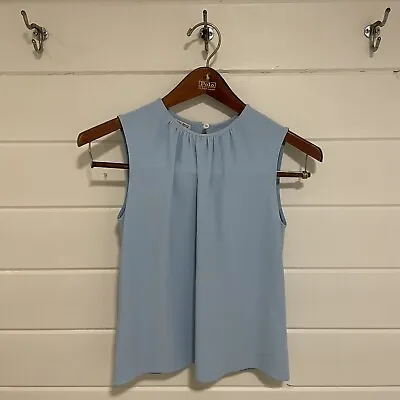 Miu Miu Pale Blue Sleeveless Top Women's Size 36 Made In Italy • $69