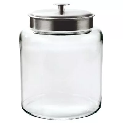 Anchor Hocking? 2 Gal Glass Montana Jar With Aluminum Lid - 8 3/4 Dia X 11 1/4'H • $49.48