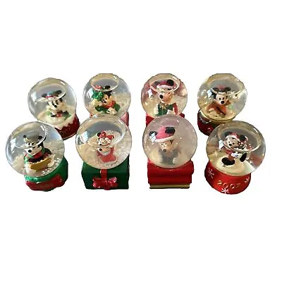 8 Disney JC Penney Christmas Mini Snow Globes Mickey Mouse • $79.99