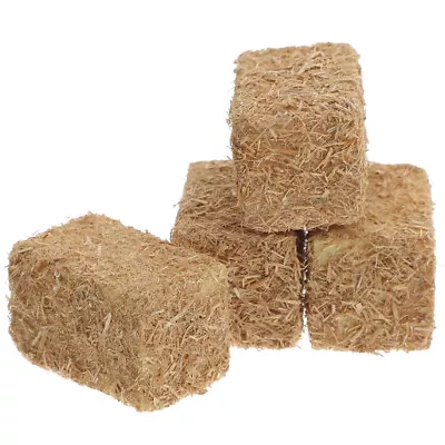 Mini Hay Bales 4pcs Fall Harvest Dollhouse Farm Accessories-KD • $7.50