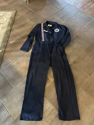 Men’s Blue Work Wear Coveralls  Racing Stripe Mechanic GM Pontiac East Size 42 • $45