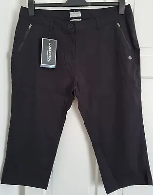 Bnwt Craghoppers Womens Kiwi Pro Stretch Crop Trousers – Uk Size 18 • £19.99