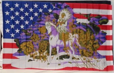 $8.94 • Buy 3x5 USA United States Indian Horse Snow Flag 3'x5' Banner Brass Grommets Premium