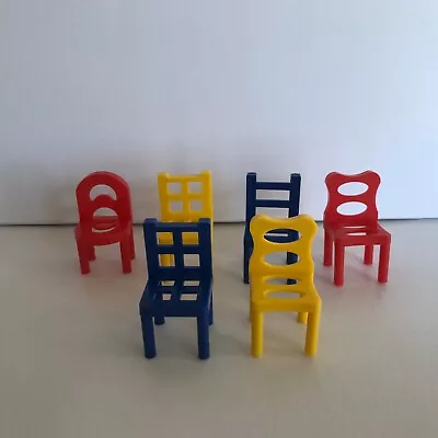 Doll House Miniature Plastic Chairs Lot Of 6 Different Perfect For Liddle Kiddle • $13.99