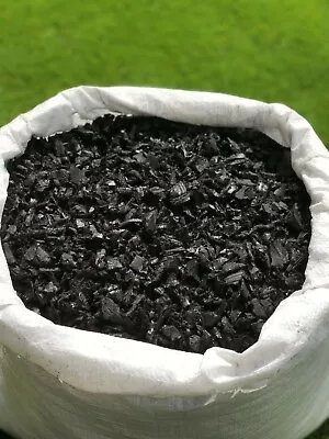 Black Play Bark Chippings Safe Surfacing Rubber Garden Soft Mulch 50L -20kg • £39.99