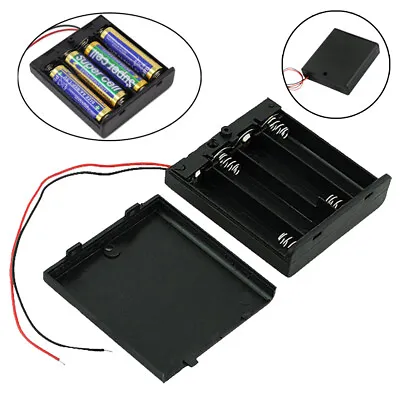 AU 4 X AA Battery Holder With On/Off Switch 6V Battery Holder With Fly Leads • $4.72