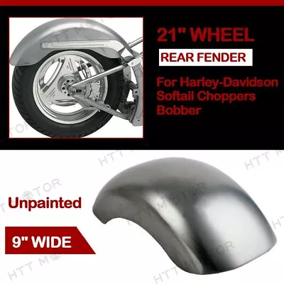 Rear Fender 9  Wide 21  WHEEL 180-210mm Tires For Harley-Davidson Softail • $272.57