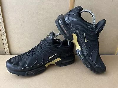 Nike Air Max Plus TN Size 8 US Black Metallic Gold Sneaker • $96.94