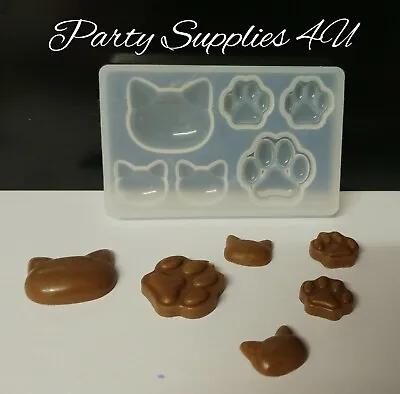 £2.99 • Buy Small Cat And Paws Silicone Mould. Chocolate/Resin/Jewellery/Fondant/Sweet/Cast