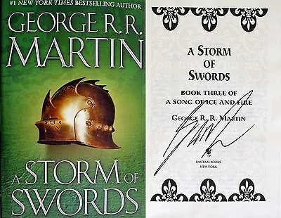 George R.R. Martin~PERSONALLY SIGNED~A Storm Of Swords~1st Ed+PHOTOS! BEAUTIFUL! • $148.95