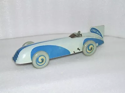 CHAD VALLEY Clockwork Tinplate Land Speed Car Mk1 • £225