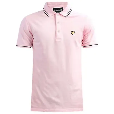 Lyle & Scott Mens Plain Polo Shirt Tipping Collar Short Sleeve Pique T Shirt Top • £10.99