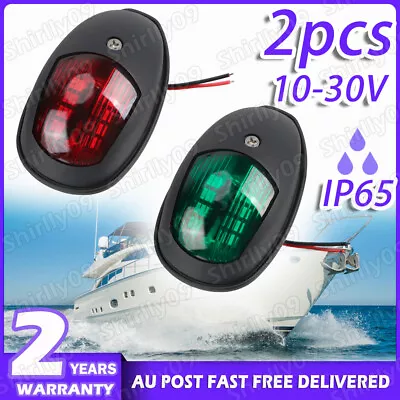 Pair Red & Green Starboard Port LED Navigation Light Nav Lamp Marine Yacht Boat • $12.98