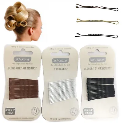 Hair Kirby Bobby Pins Clips Grip Wavy Hairpin Non Slip Salon Brown Black Clamp • £2.98