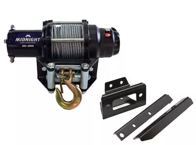 Viper 50 Feet Midnight Winch 3000 Lb Steel With Mount For Polaris RZR S 2008-14 • $179.98