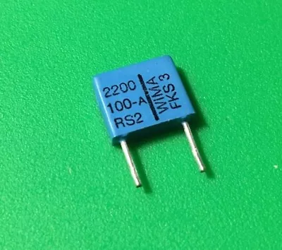 10 PCS WIMA Film Capacitor 100V 2200pF 2.2NF 2N2 CAP ORIGINAL OEM PARTS • $3.99