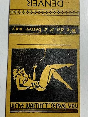 ￼￼ ￼ Denver Rooms Hotel Sacramento￼ California￼ Pin Up Matchbook Cover Girl • $14.95