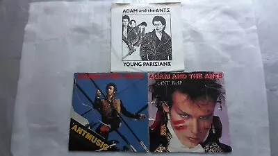 £8 • Buy ADAM AND THE ANTS      JOB LOT 3 X VINYL 7  SINGLE RECORDS       *FREE UK P&P*