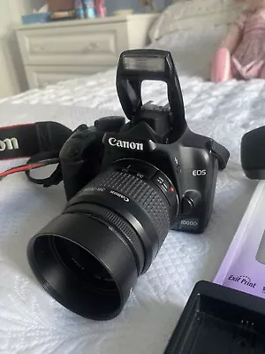 Canon EOS 1000D 10.1MP Digital SLR Camera + 38-70mm Canon Zoom Lens And Hood • £65