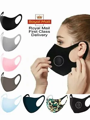 Face Mask Virus Dust Protection Reusable Washable Protective Face Covering  • £2.99