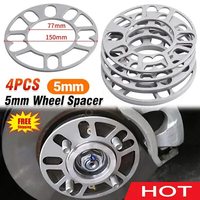 4x For 4/5/6 Stud Car 3-10mm Alloy Aluminum Wheel Spacers Shims Spacer Universal • $25.21