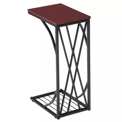 (30.5 X 21 X 54)cm Sofa Table / Coffee Table C-type Table Cross Line Brown Deskt • $34.49