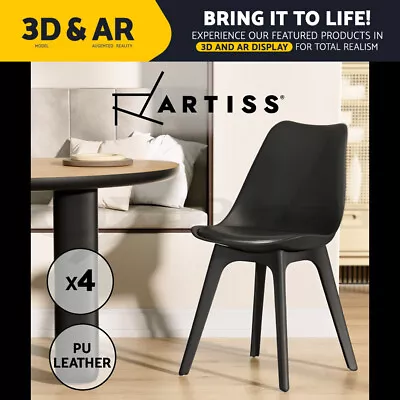 $162.95 • Buy Artiss Dining Chairs Set Of 4 Replica Chair Retro Eiffel DSW Cafe Black