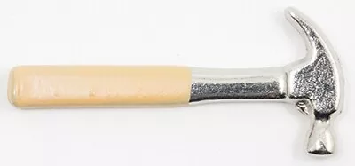 Dollhouse Miniature Metal Claw Hammer Tool IM65554 • $1.34