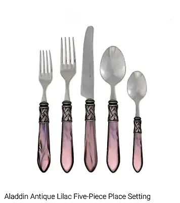 Vietri Aladdin Bugatti Flatware Antique Finish 30 Pc Set $654 • $550