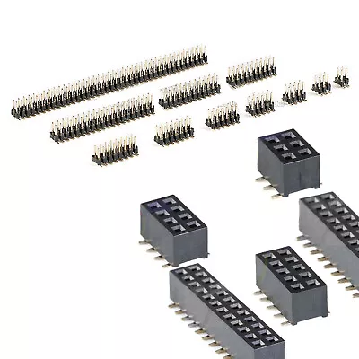 40 Pin  2.0mm Male Female SIL Header Socket Single Double Row Strip PCB SMD • $2.95