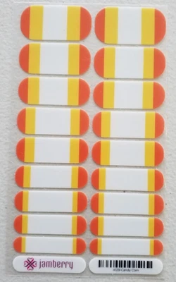 $7 • Buy Jamberry Nail Wrap Full Sheet Candy Corn (glossy) Halloween Retired Feb 2015