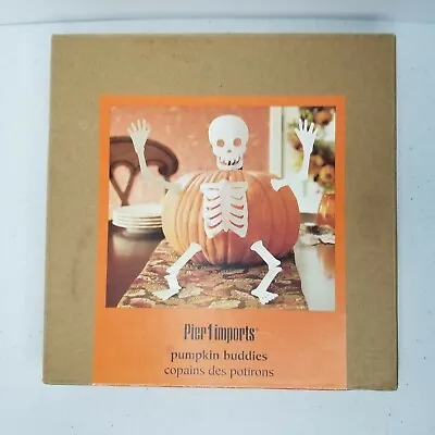 Pier 1 Imports Pumpkin Buddies Skeleton Metal Pumpkin Decorating Kit • $8