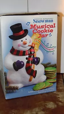 Cookie Jar - Boston Warehouse Musical Snowman • $34.97