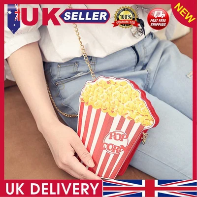 £6.98 • Buy Woman Cupcake Hamburger Chain Bag Popcorn Crossbody Messenger Bag (Popcorn UK