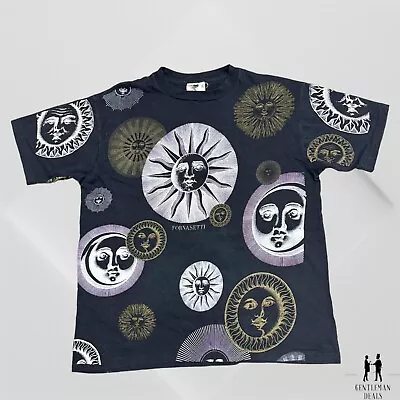 Forna Setti FORNASETTI Classique XL Black T Shirt Tee Single Stitch Over Moon • $499.95