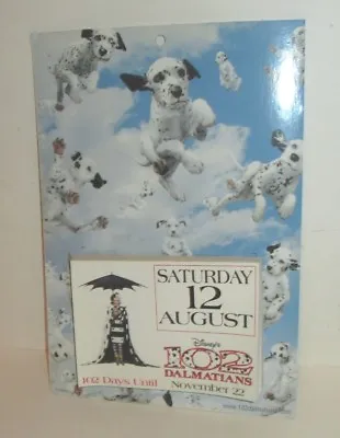$19.99 • Buy  Disney 102 Dalmatians Movie Countdown Calendar Pad Store Display Card 2000