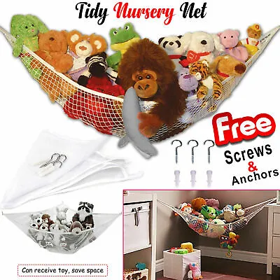 £3.89 • Buy Toy Net Stuffed Hammock Animals Kids Storage Hanging Organizer Corner Jumbo Toys