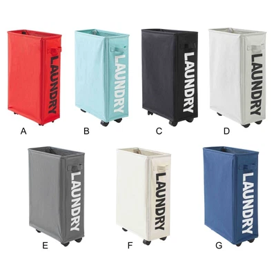 $20.99 • Buy Folable Laundry Basket Hamper Washing Clothes Bag Storage Bin Cart With Wheels 