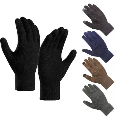 Men Women Winter Knit Gloves Touchscreen Warm Thermal Windproof Mittens Gloves • $5.99