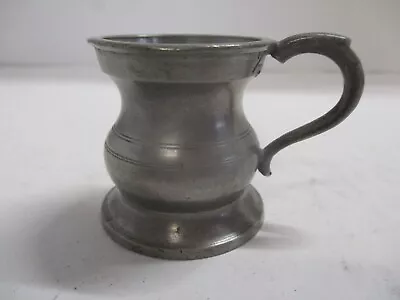 Vintage 1 1/2  Tall Pewter Mug Tankard Stein • $17.99