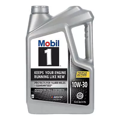 Mobil 1 Premium Motor Oil Advanced Full Synthetic Motor Oil 10W - 30 5 Quart • $27.99