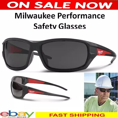 Milwaukee Safety Glasses Men Tinted Anti-Fog Anti-Scratch Performance Lens Glass • $39.50