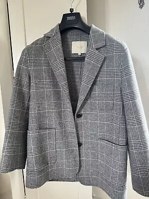 Maje Charcoal Plaid Blazer - Size 36/8/10 RP£398 • £120