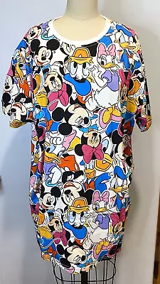 Cakeworthy Disney Mickey And Friends AOP T-Shirt For Adults 4XL Donald Daisy • $35