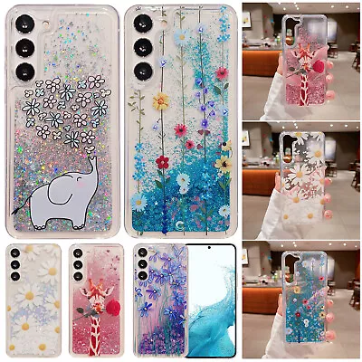 Liquid Glitter Shockproof Phone Case TPU Cover For Samsung Galaxy S23 FE S22 S21 • £6.59